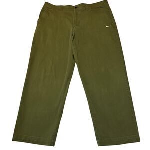 Nike Life Chino Pant Mens 40x30 Unlined Casual Drawstring Loose Fit Green DX6027